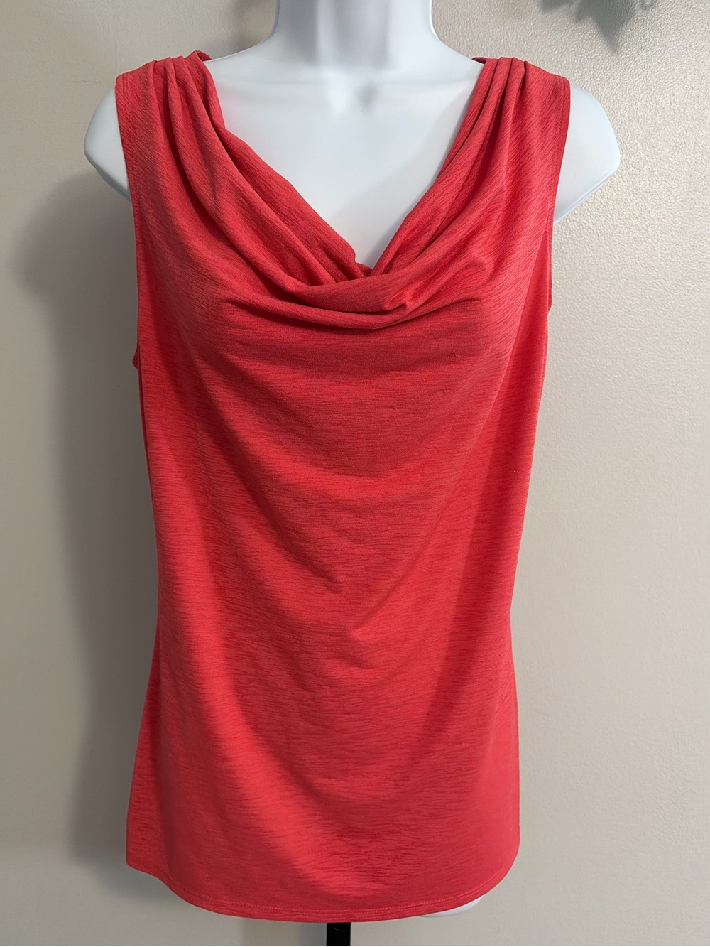 Sami & Jo Pink Draped Cowl Neck Sleeveless Tank